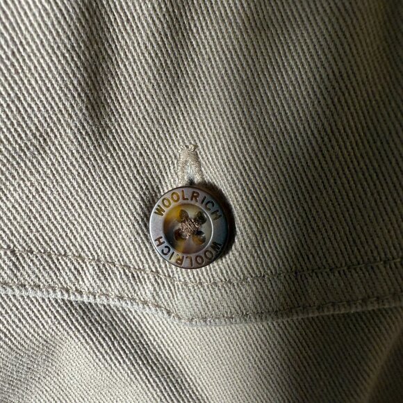 Woolrich Long Sleeve Canvas Work Shirt Button Down Front Two Pocket Tan/Brown XL - Picture 7 of 10